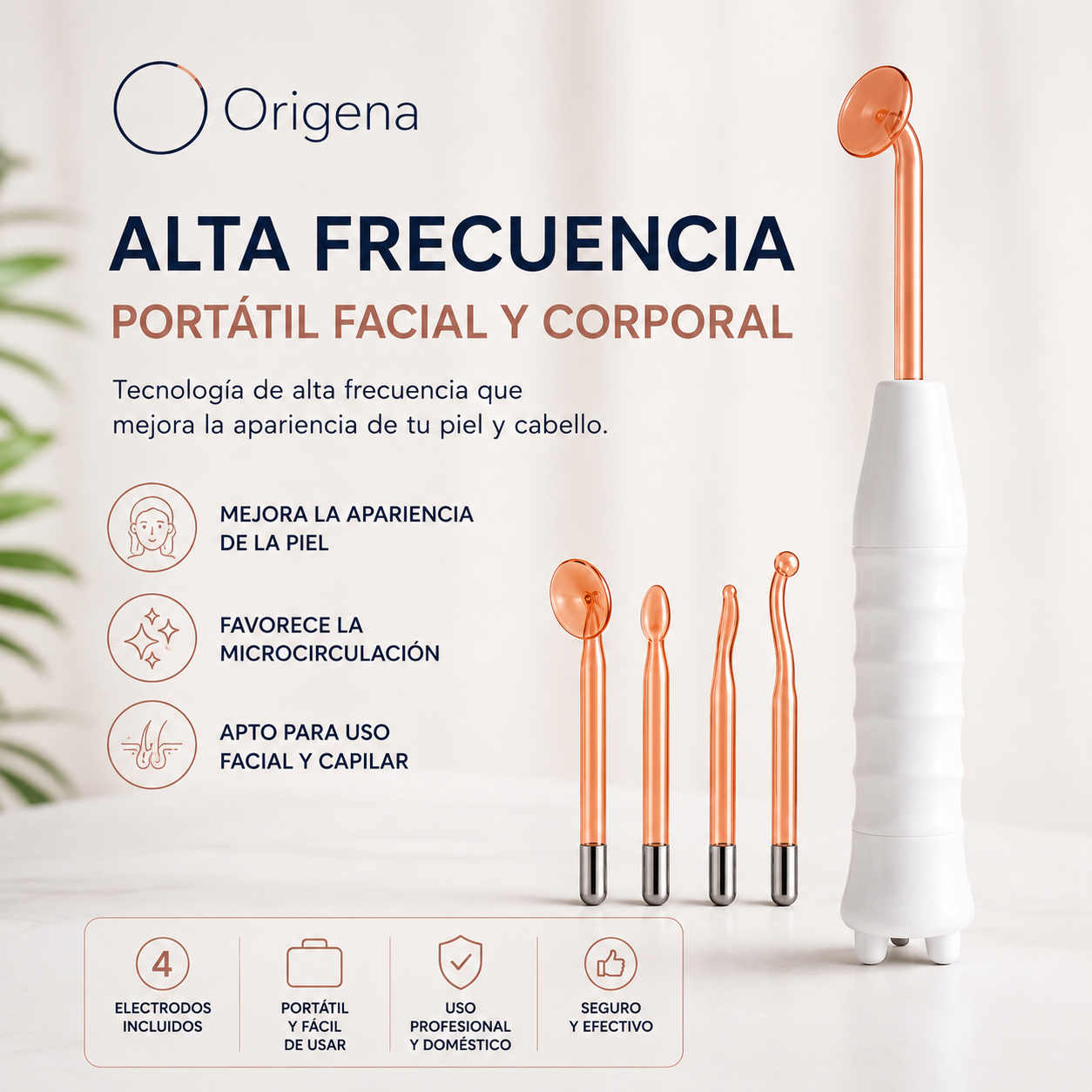 Alta Frecuencia Facial 4 en 1 | Spa Profesional en Casa