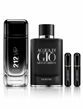 Carolina Herrera 212 VIP Black + Acqua di Giò Profumo + 2 Perfumeros